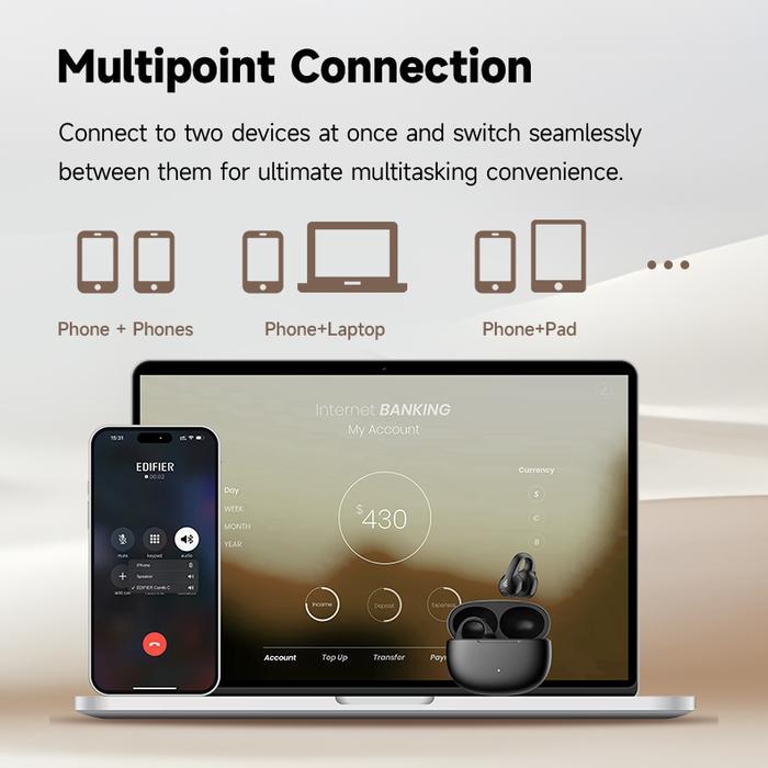 Edifier Tws Comfo C Open-Ear True Wireless Earbuds