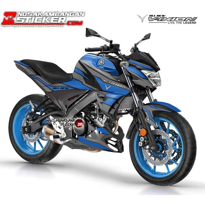 Decal Motor Sticker Motor Yamaha Vixion R Cool Stylis Biru