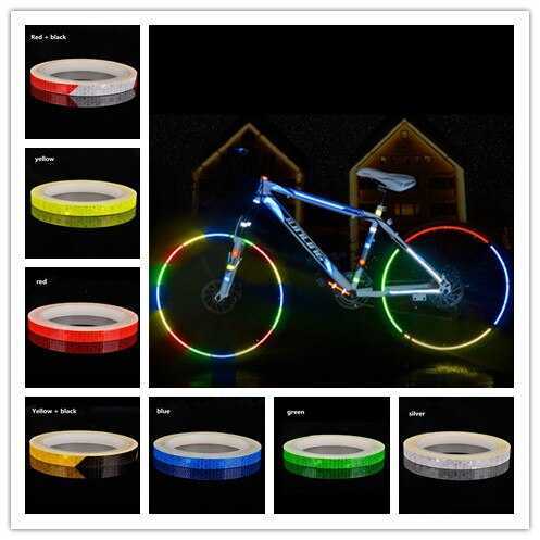 Stiker Sepeda Reflective Tape Adhesive MTB Bike 800 x 1 cm / Stiker Bercahaya Untuk Mobil dan Motor 