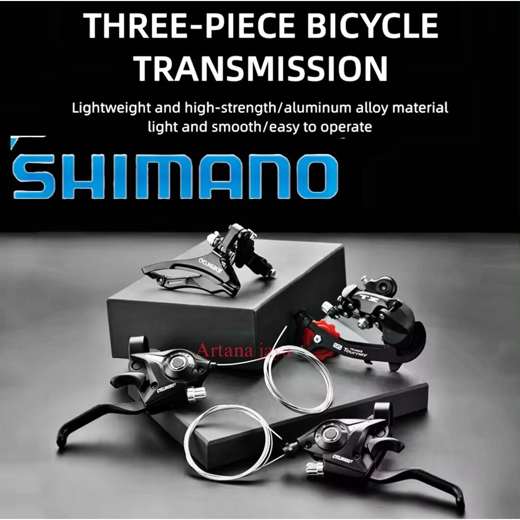 operan gigi sepeda handle Shifter shimano 3 x 8 ,Kabel housing , FD shimano, RD shimano operan gigi 