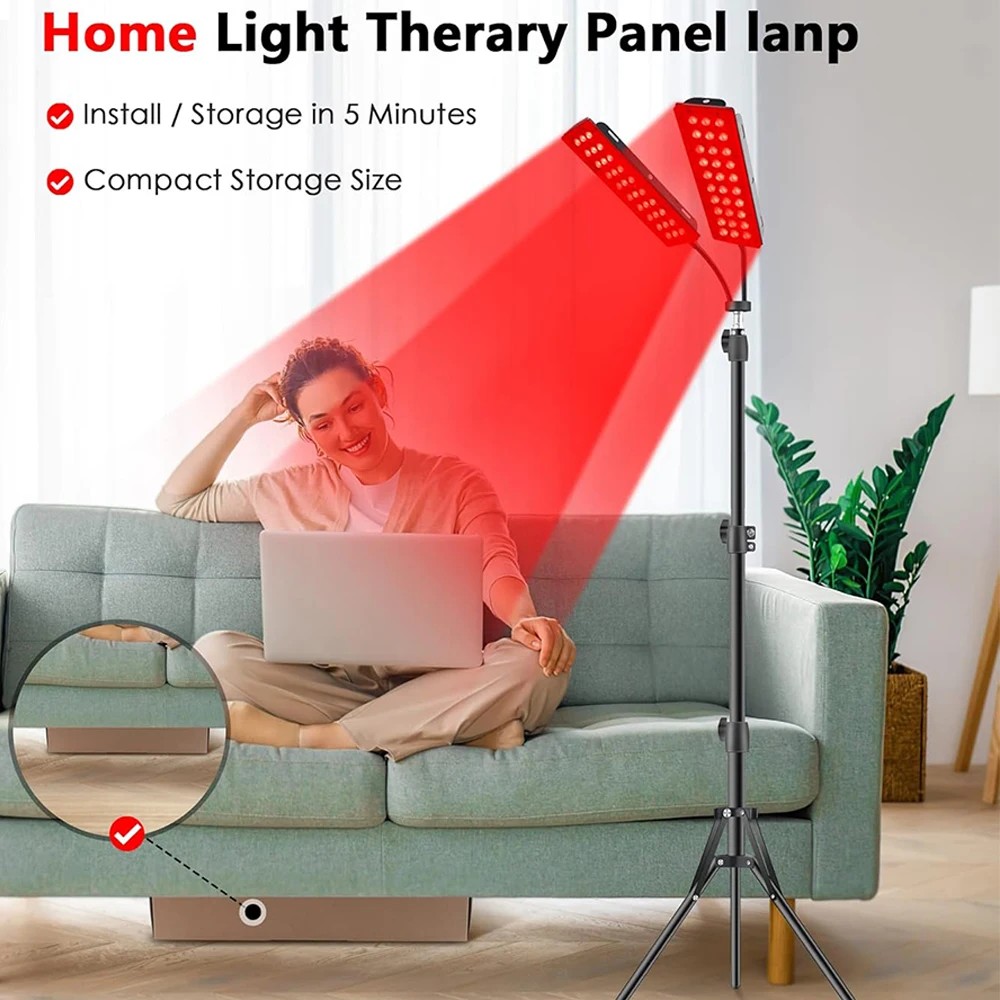 LED Red Light Therapy Lamp LED Infrared Light Therapy 660nm&850nm Near Infrared Light Device Full
