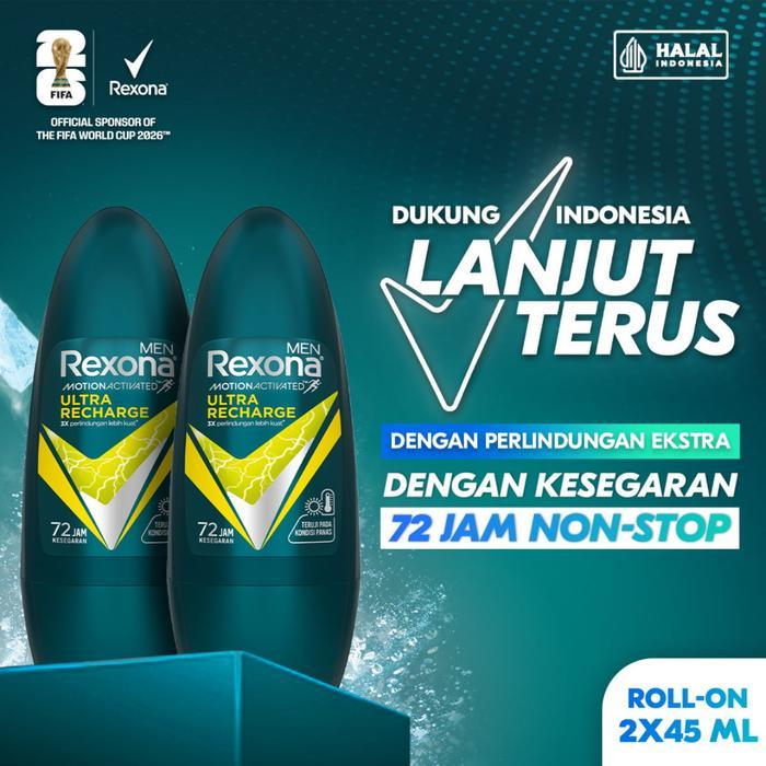 i0cc- Rexona Men Deodorant Anti-Perspirant Recharge Roll On 45Ml Twinpack