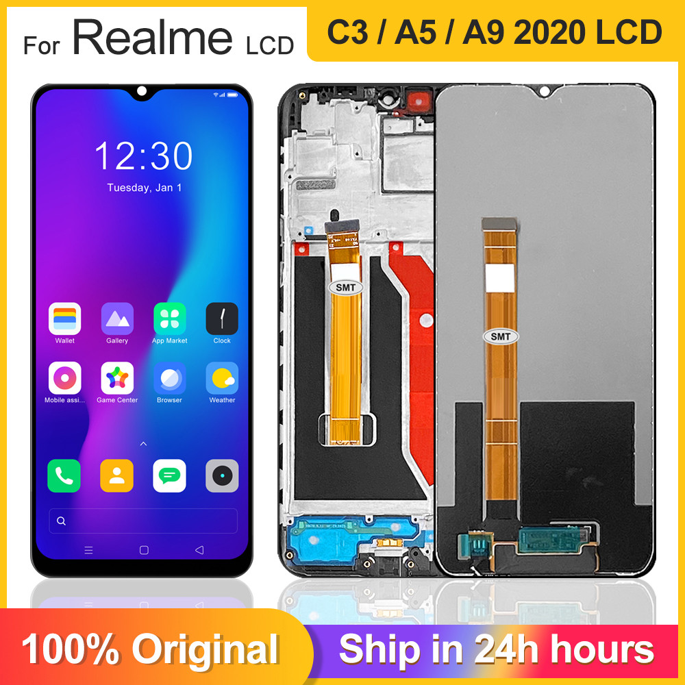 Original For OPPO Realme C3 RMX2027 LCD Display Touch Screen Digitizer Assembly For Oppo a5 2020 LCD