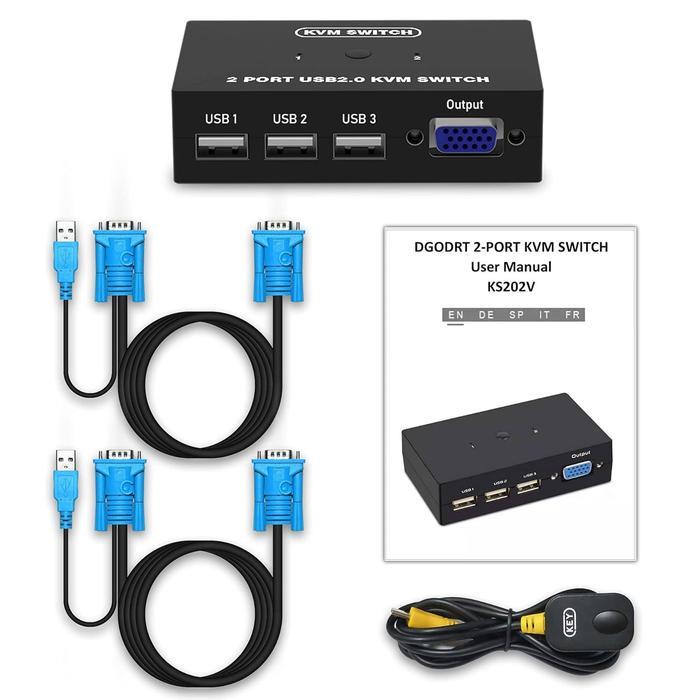 MANUAL KVM SWITCH VGA 2 PORT / 4 PORT USB 2.0
