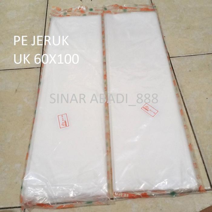 1sxa- Plastik Pe Bening Jeruk 60X100-Plastik Bungkus Sayur-Plastik Ikan