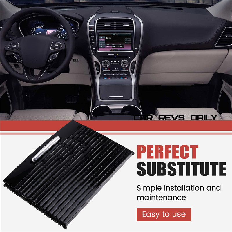 Auto Cups Holder Slide Roller Blind For Lincoln Mkx 15-18 Armrest Box Roller Blind Water Cup Holder