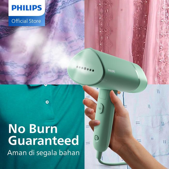 Promo Philips Setrika Uap Handheld Sth3010/70 Hijau - Setrika Uap Portable Dapat Dilipat, Setrika