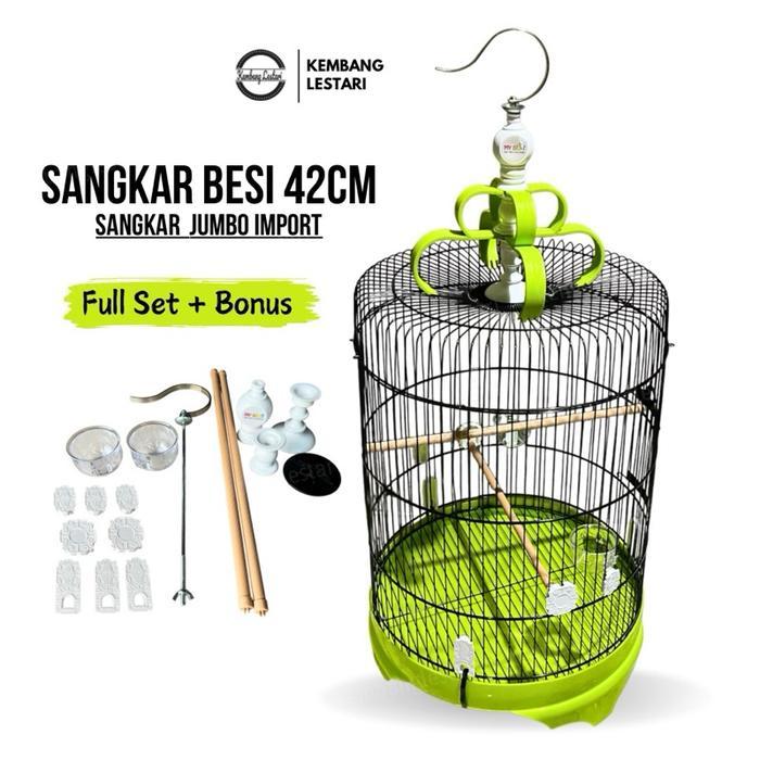 TERMURAH Sangkar Burung Besi Jumbo Diameter 42cm Sangkar Kapsul Kacer Trotol Cucak ijo Ram Kandang
