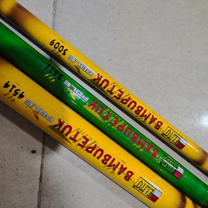 Joran pancing tegeg elito bamboo petuk ruas pendek 38 cm saat tertutup