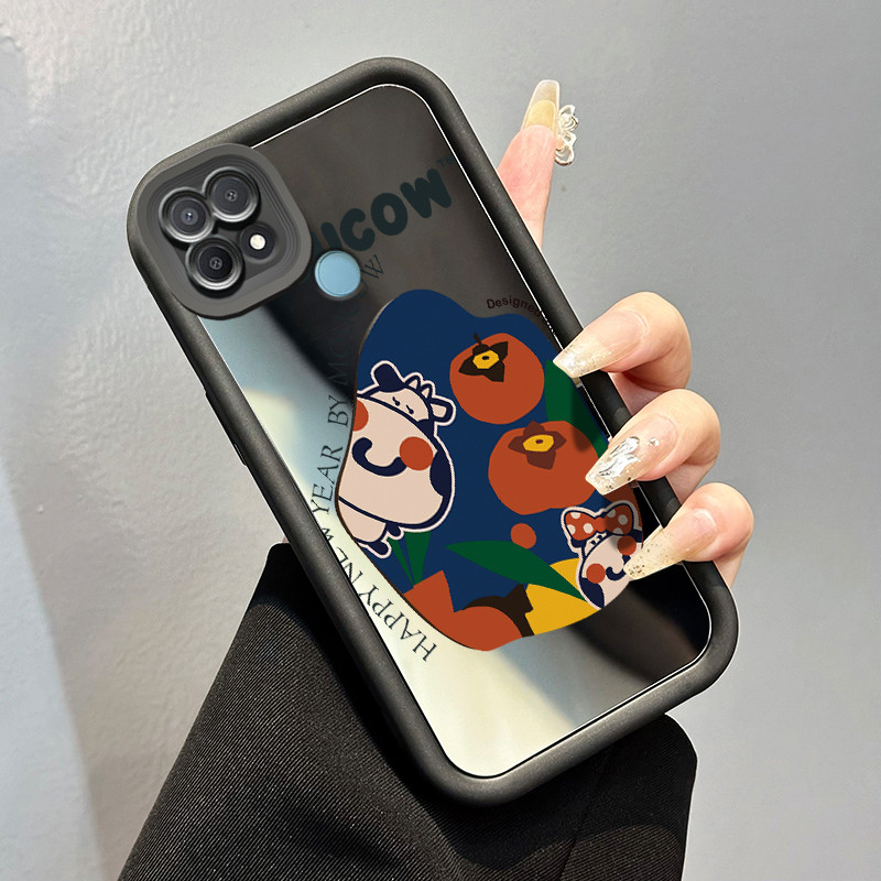 Casing Hp OPPO A15 A15s A35 Case Casing pola sapi Kesing Tahan sidik jari Kasing HP Cesing cermin mo