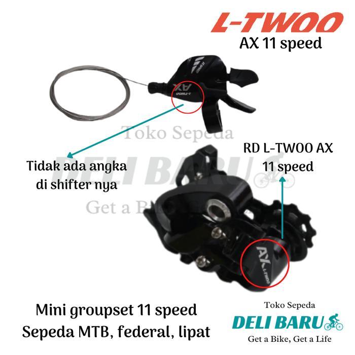 Premium L-Twoo Mini Groupset 11 Speed Ltwoo Ax Shifter Kanan Dan Rd Type Short Cage Sepeda Mtb,