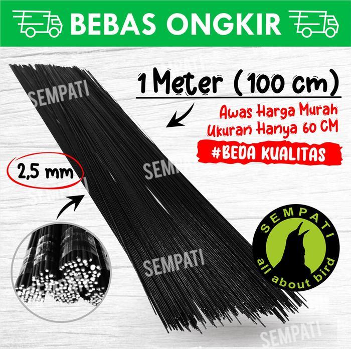 TERMURAH SEMPATI RUJI/JERUJI FIBER 2,5MM PANJANG 100CM SANGKAR KANDANG BURUNG MERPATI KOTAK HITAM