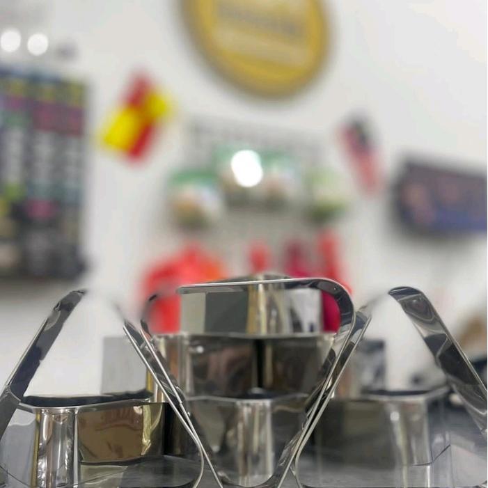 TERLARIS Ring cronigiri Cetakan cronigiri Ring segitiga bahan stainless Ring cromboloni Ring roti