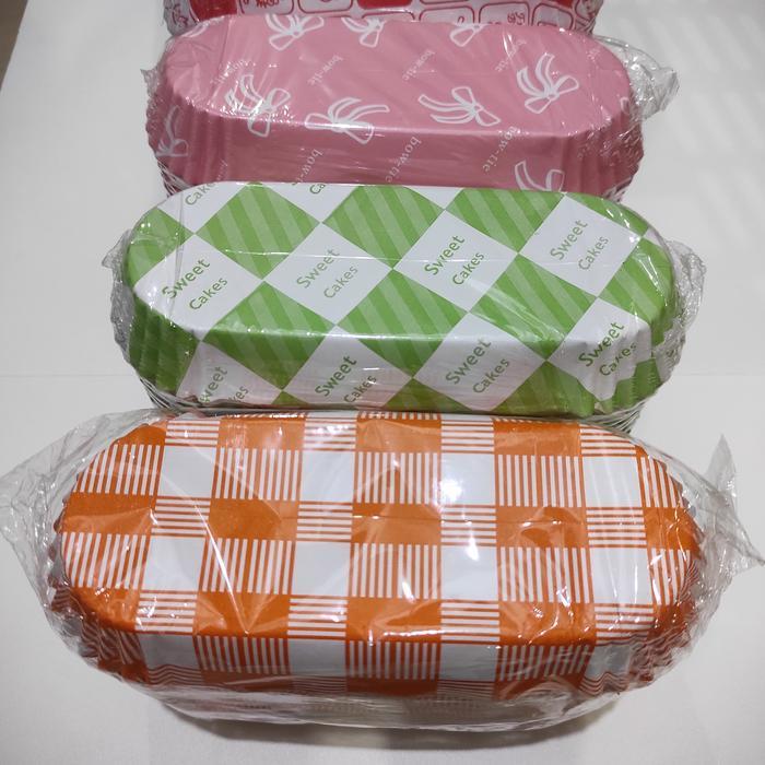 TERLARIS Paper Cup Case Roti Panjang Isi 200Pcs Cup Paper Oval Alas Roti Baking