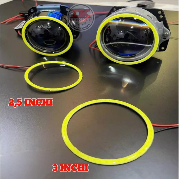 Cob Ring 70Mm 80Mm 2.5/3 Inch Motor Mobil Angel Eyes Ring Shroud Biled Pnp High Quality Terang Co
