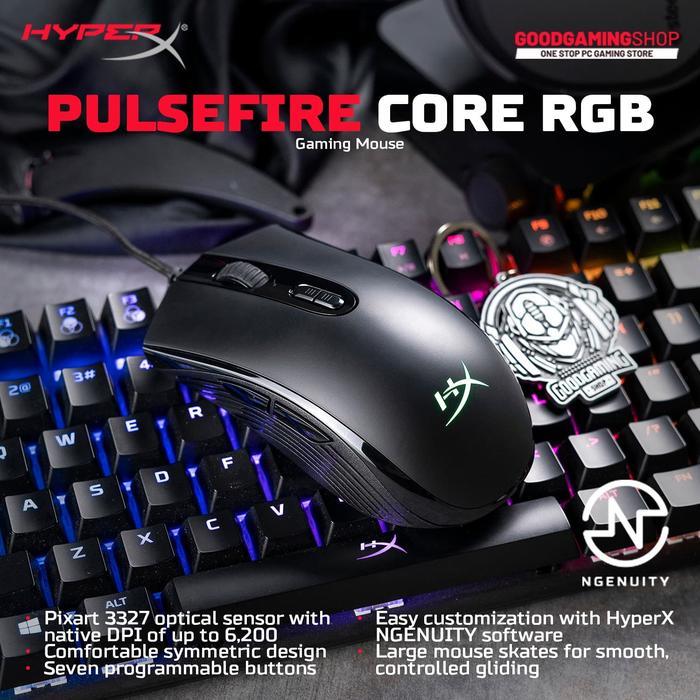 HyperX Pulsefire FPS Core Mouse Gaming Hitam Ergonomis