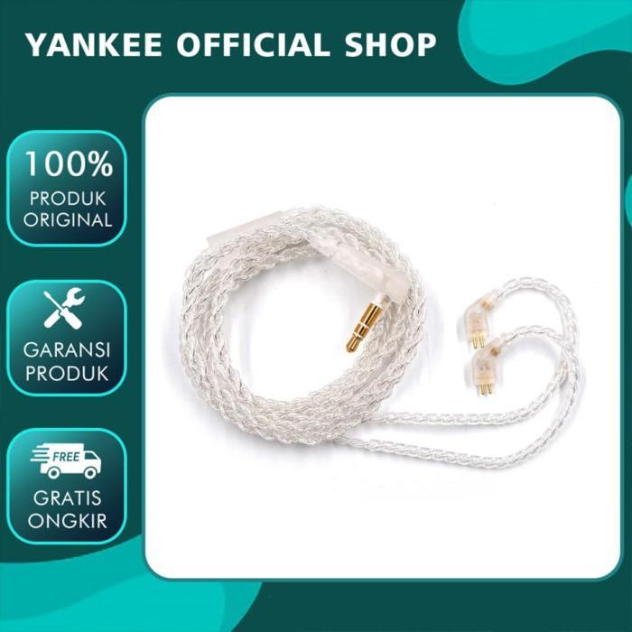 Kabel Kz Silver Upgrade With Mic Kz Cable Type B / C Edx Zsn Pro Ultra Terbaru 