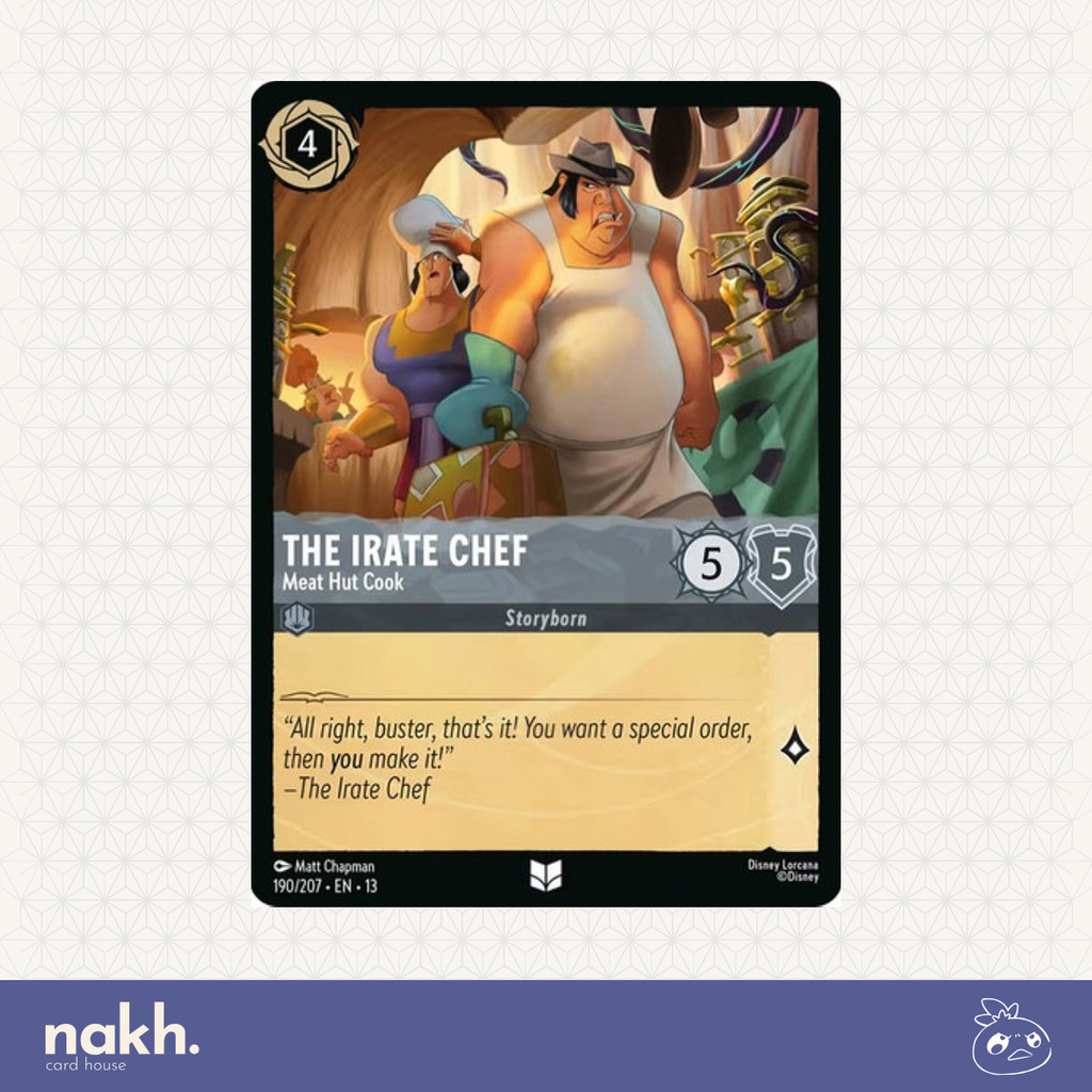 Kartu Disney Lorcana TCG English Attack of the Vine 13 190/207 The Irate Chef - Meat Hut Cook