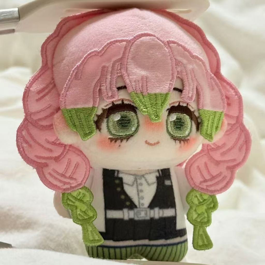 Kawaii Demon Slayer Plush Doll Anime Cartoon Kanroji Mitsuri Iguro Obanai 10CM Plushies Stuffed Doll