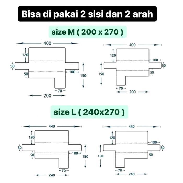 Sarung Sofa L Protektor / Cover Sofa L Shape / Sarung Sofa Adem