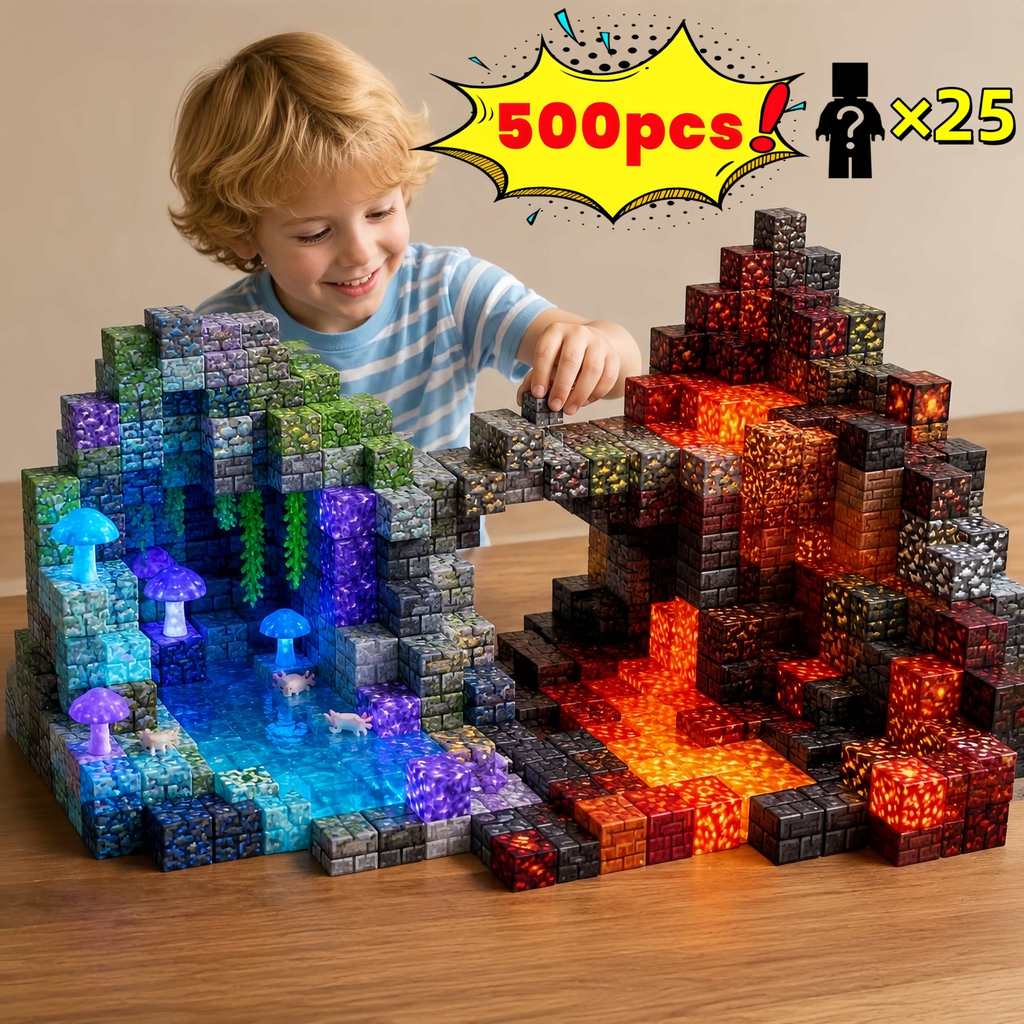 3D Magneti Mine World ube Building Magnet World Set Magneti Building Pixel ube World el thday Gifts