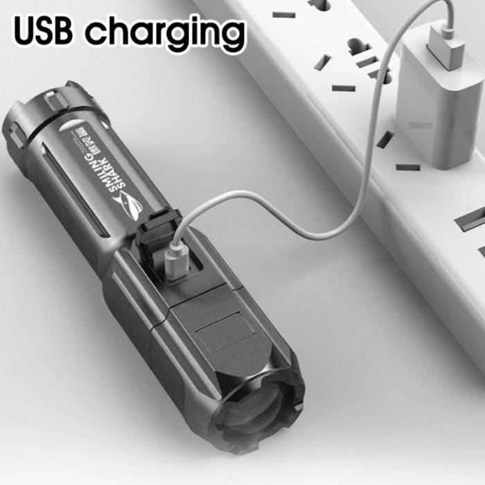 Promo Senter Led Super Terang / Senter Led Police Recharge / Senter Cas Premium