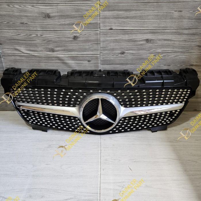 GRILL DIAMOND MERCEDES BENZ R172 W172 SLK 2011-2015 GRILLE R172 SLK-CLASS WITH EMBLEM LOGO - SILVER