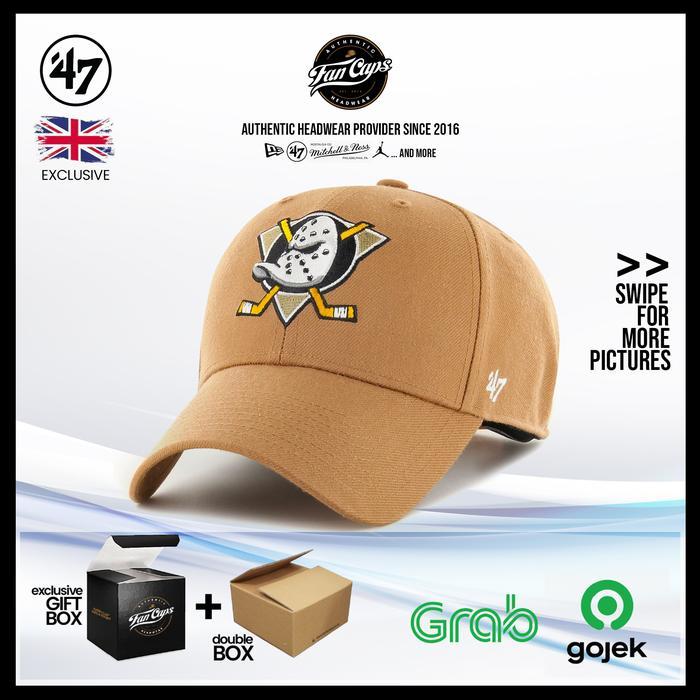 Terlaris Topi 47 Original NHL Anaheim Ducks MVP warna Camel Beige FREE GIFT BOX