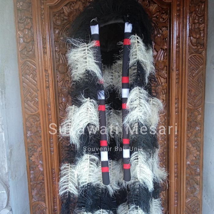 Rambut Rangda Serat Tanaman Warna Hitam Dan Hitam Putih Topeng Leak Bali