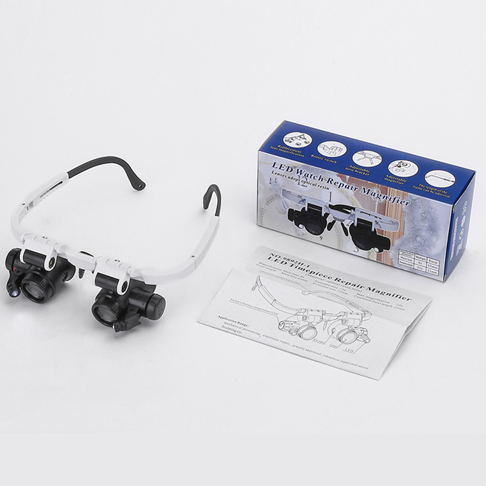 Professional 8X15X23X Magnifier Double Eye es Type Watch Repair Jeweler Inspect Tool Magnifier with