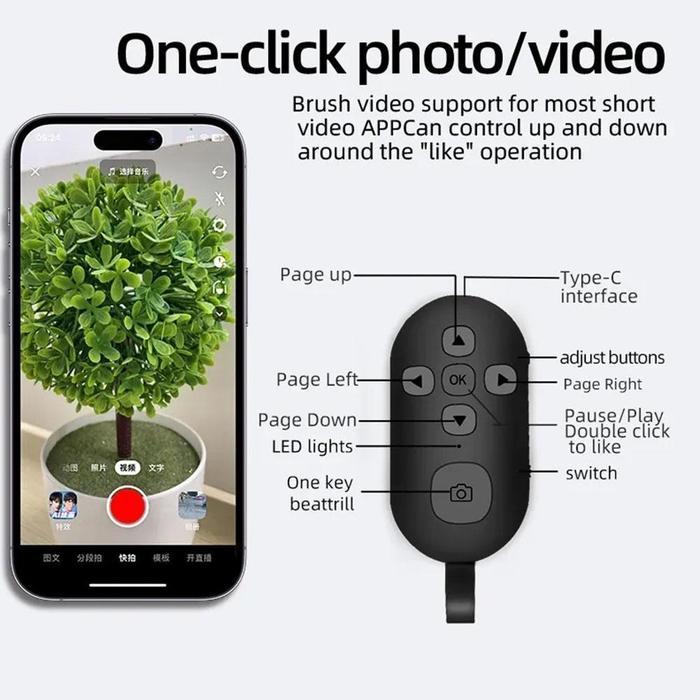 Hot Sale Tomsis Bluetooth / Tomsis Remote Kamera Selfie / Remote Bluetooth Shutter Kamera Android