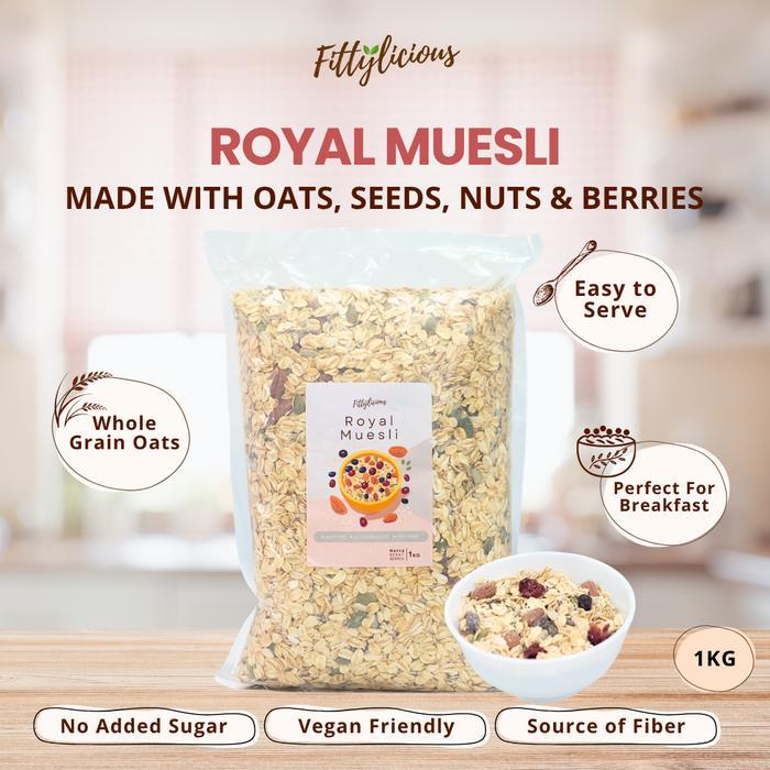 new Fittylicious Muesli Dried Fruit Oatmeal 1 Kg / Muesli 1 Kg