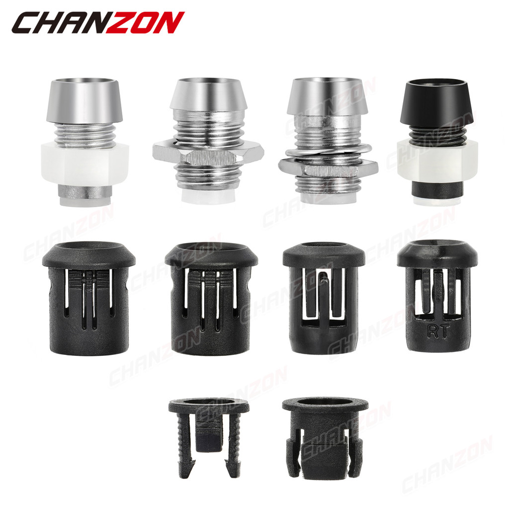 3mm 5mm 8mm 10mm LED Holder Socket Clip Bezel Light Emitting Diode Lamp Base Cover Metal Chrome