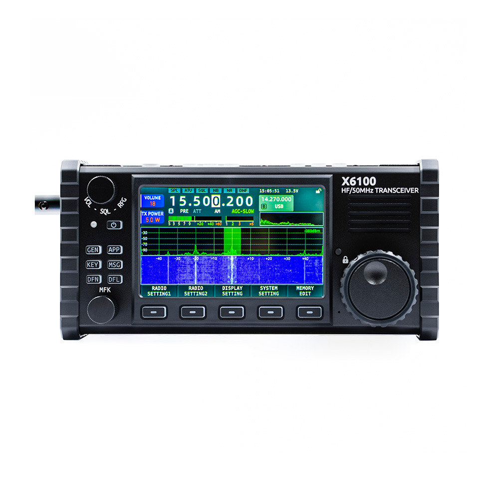 Latest XIEGU X6100 50MHz HF Transceiver All Mode Transceiver Portable SDR Transceiver With Antenna