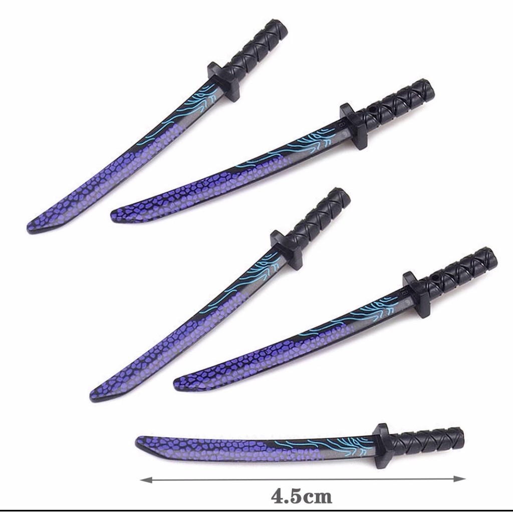MOC Magic Knife Building Doublesided Printed Sword Model Soldier Figure Weapon Bricks Toy Weapon Box