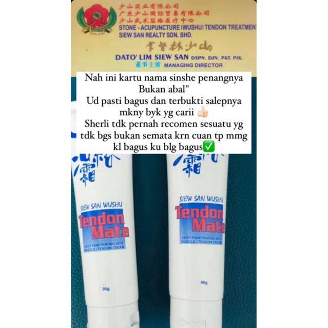 Salep Tendon Mate Krim Sakit Tulang Ekor / Punggung/ Otot / Lutut / Saraf Racikan Sinshe Penang