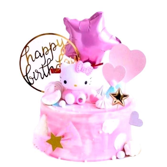 Pajangan Figure Kue Ulang Tahun Hello Kitty / Hiasan HelloKitty Kue Ulang Tahun Hello Kitty Anak