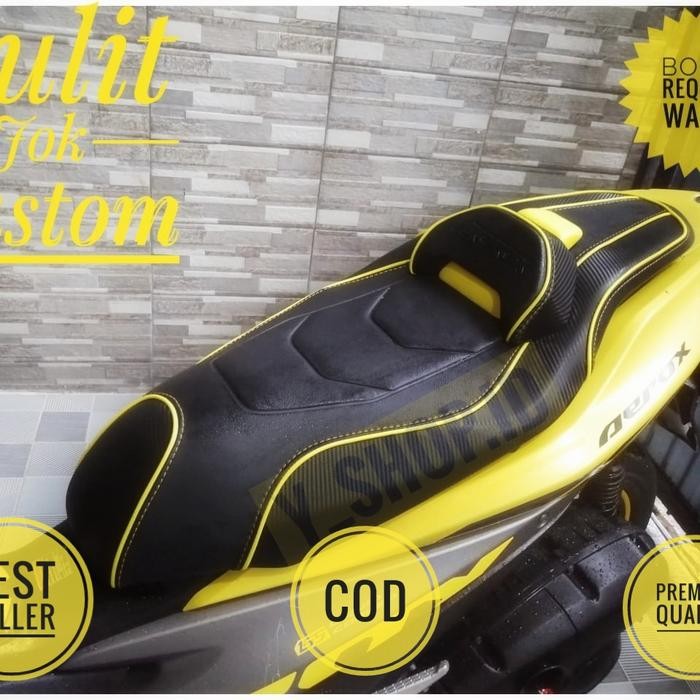 Kulit Cover Sarung Jok Motor Aerox 155 125 Model Eropa Variasi