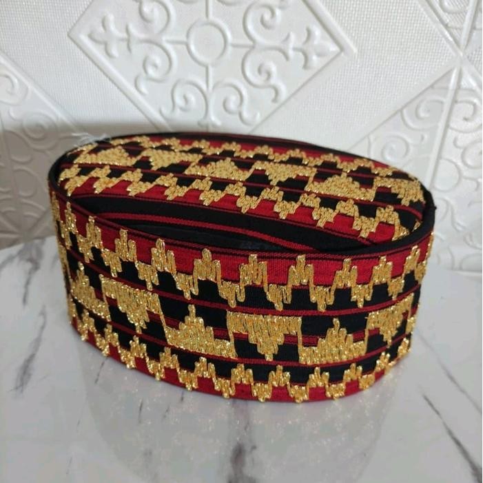ASLI peci kopiah songkok topi tapis Lampung tenun asli atradisional mewah READY STOCK