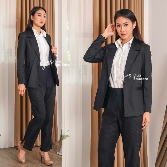 Jas hitam wanita / jas formal / baju kerja / jas hitam / blazer
