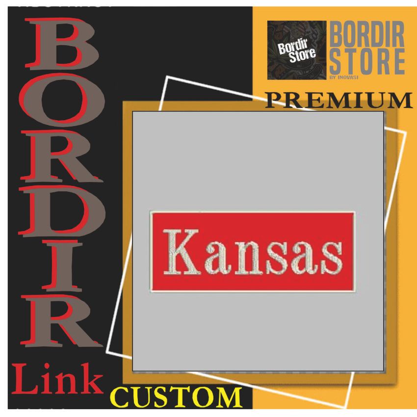 LIGA KANSAS KOTAK BS-1523 PATCH BORDIR LOGO/EMBLEM