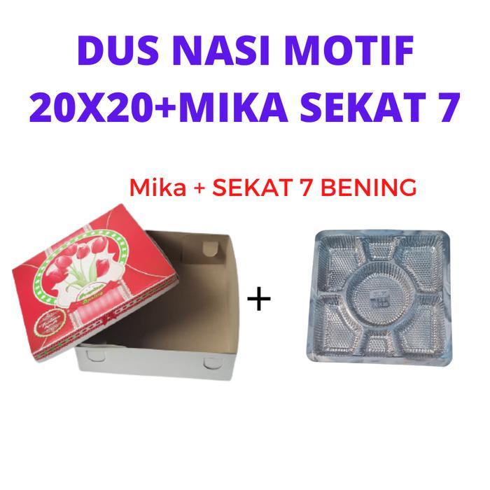 Dus Nasi Kotak Motif Bunga 20X20 I Box Kotak Nasi Makanan 20 X 20 L Kotak Kue #Gratisongkir #Sale