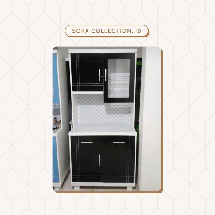 Lemari Sayur / Rak Piring 2 Pintu / Rak Dapur Cat Duco + Keramik