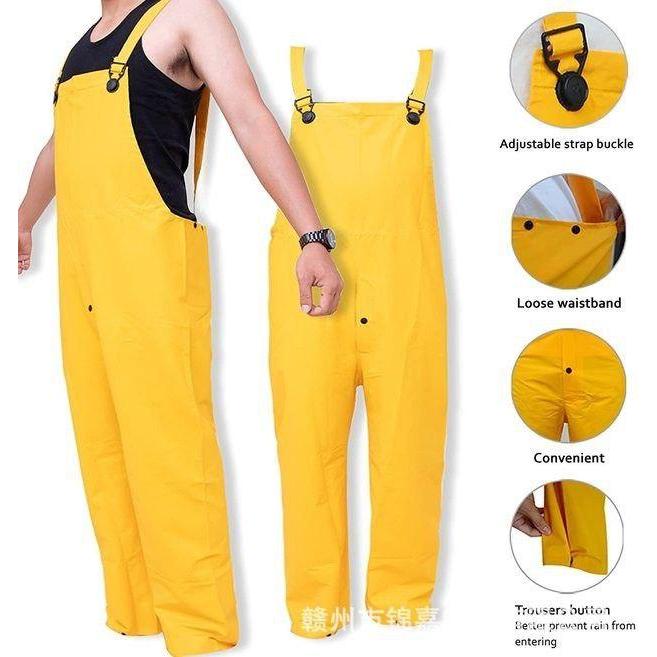 Jas Hujan Proyek Safety Ukuran Jumbo Bahan Tebal/Kuat Warna Kuning, Mantel Raincoat Outdoor Tambang