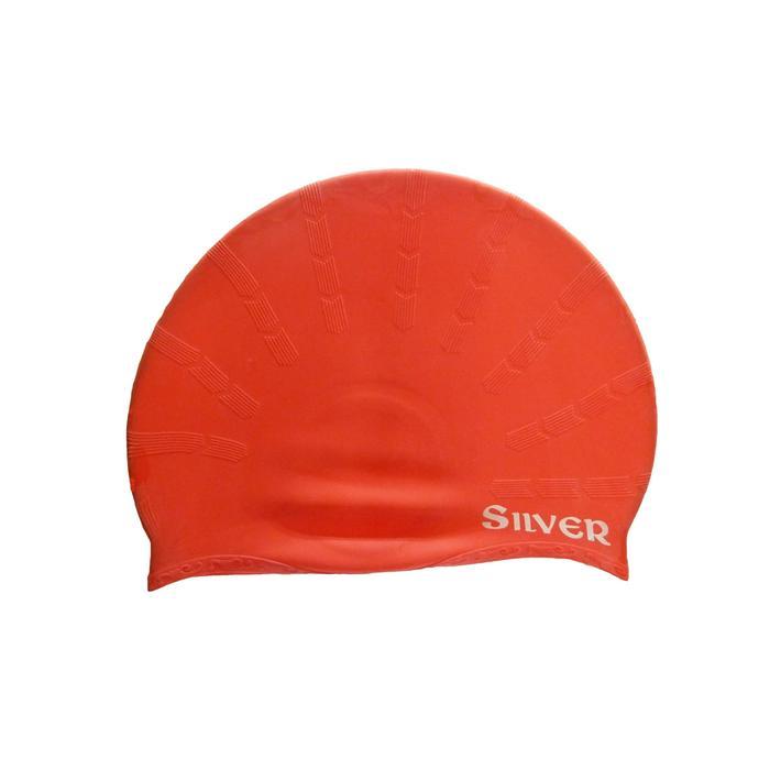 Topi Renang Dewasa Silver Silicone Swim Cap 17011.1089