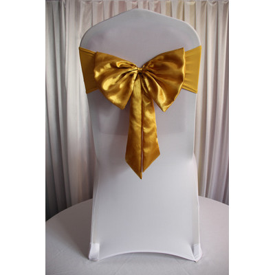 100pcs Chair Sash Bow Gold for Banquet Wedding Party Banquet BIG CHAIR Bow Ties Butterfly Craft part
