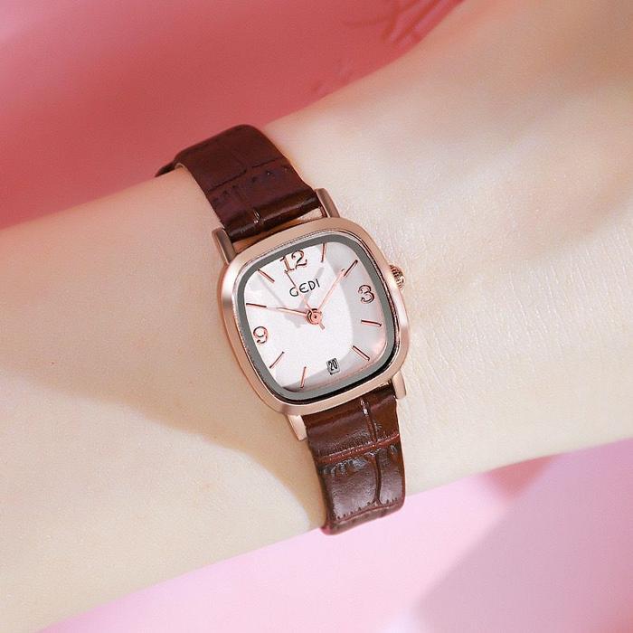 Jam Tangan Wanita GEDI Basic Korea Strap Jam Tangan Analog Fashion