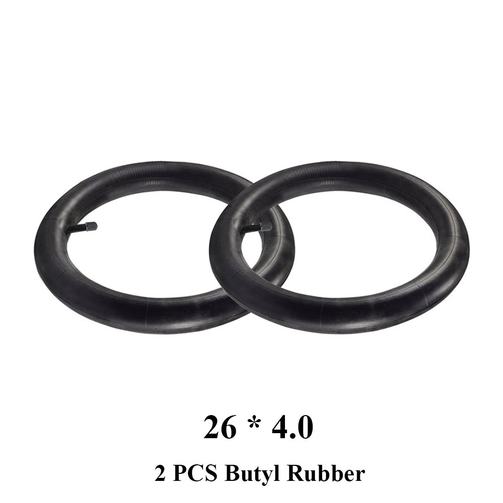 2pcs Tyres 26x4 26x4.0 Butyl Rubber Inner Tube 26x4.00 Inner Camera Straight For 26 Inch Tire