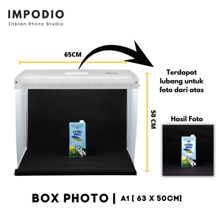 mini studio box photo Ukuran A1 - (Paket dengan alasfoto)
