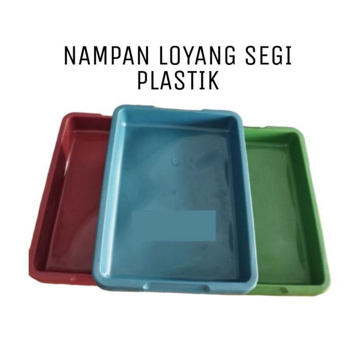NAMPAN LOYANG KOTAK SEGI PLASTIK TEMPAT PENYIMPANAN PERSEGI PLASTIK